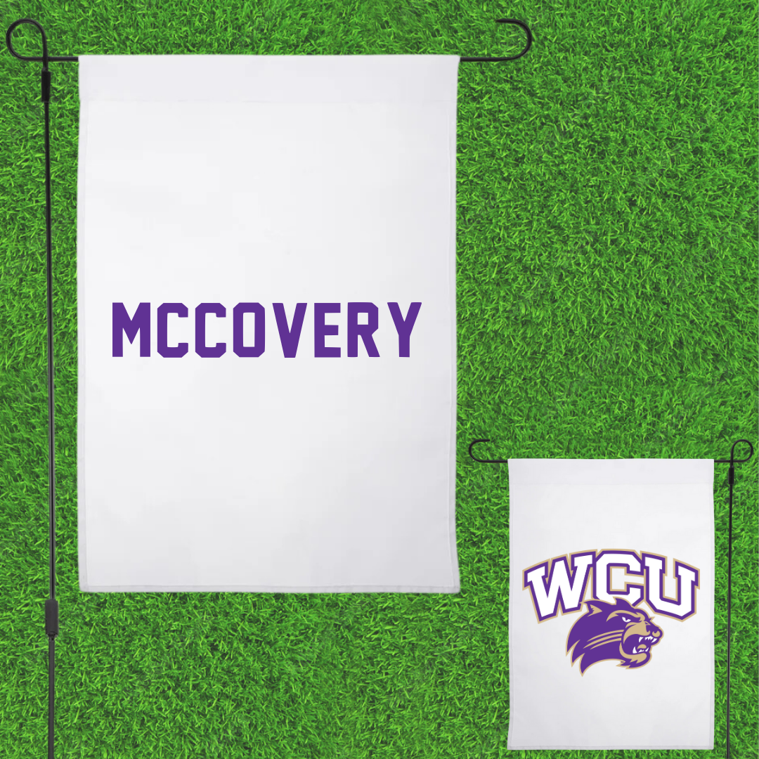 Western Carolina University TF and XC White Garden Flag - Langston McCovery