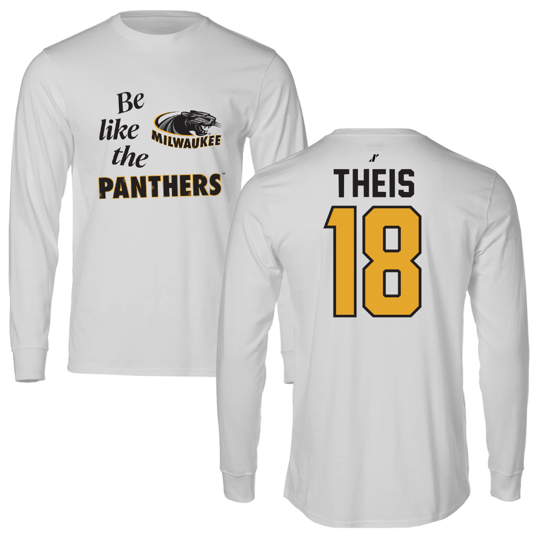 University of Wisconsin-Milwaukee Baseball Light Gray Be Like Us Performance Long Sleeve - #18 Gavin Theis