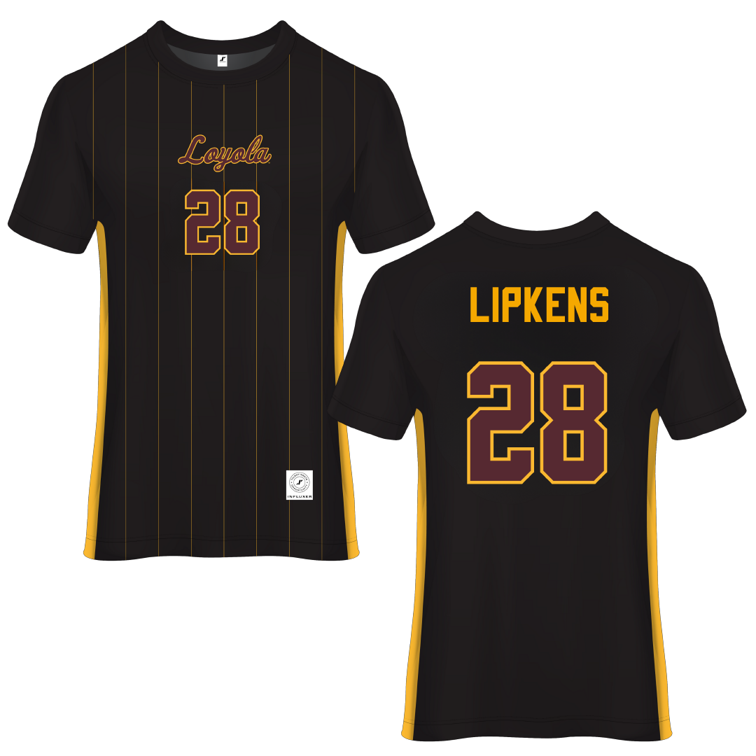 Loyola University-Chicago Black Soccer Jersey - #28 Naya Lipkens