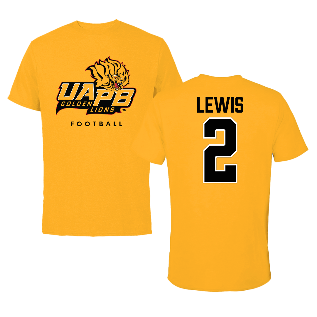 University of Arkansas-Pine Bluff Football Gold Performance Tee - #2 Kenji Lewis