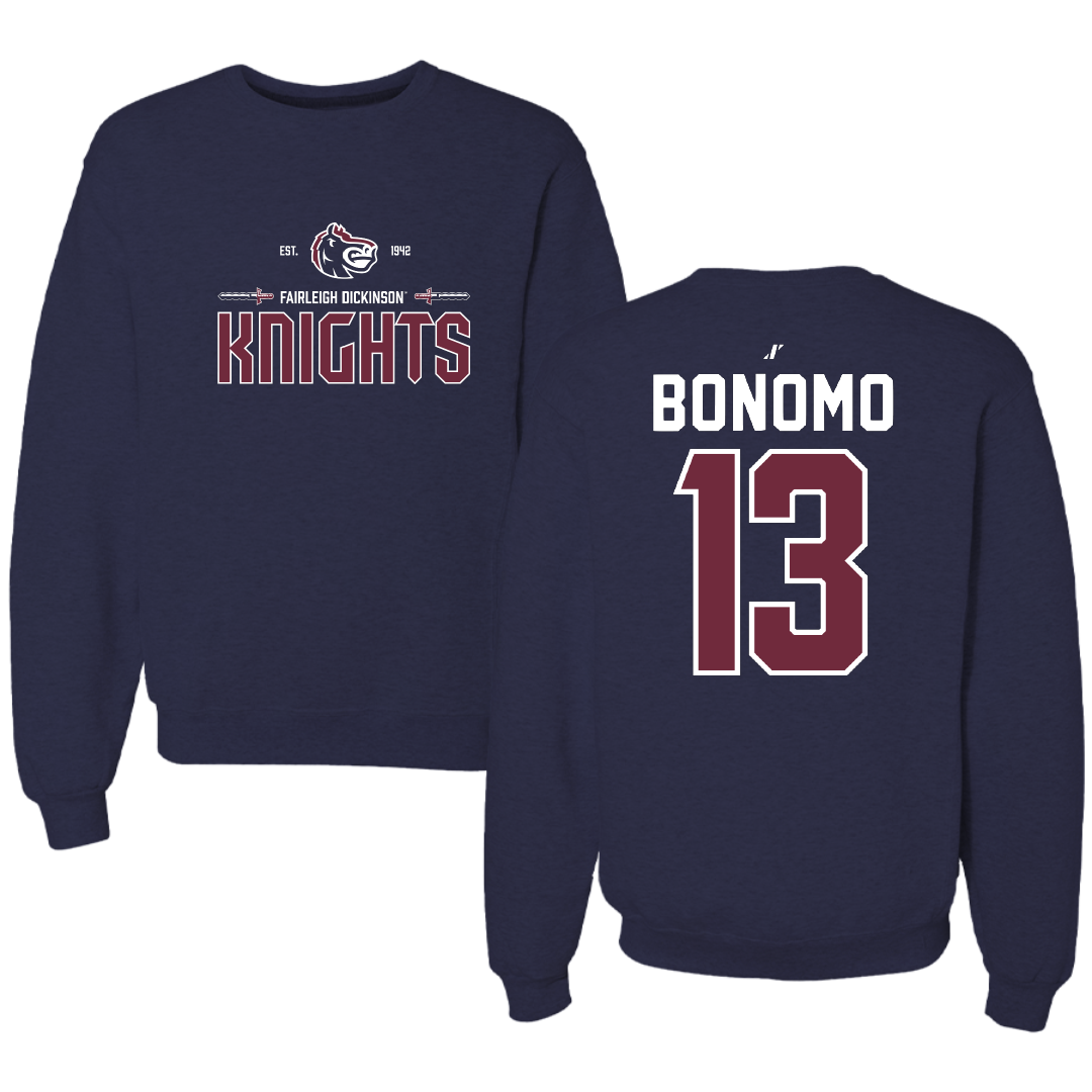 Fairleigh Dickinson University-Metropolitan Campus Volleyball Navy General Crewneck - #13 Lorenzo Bonomo