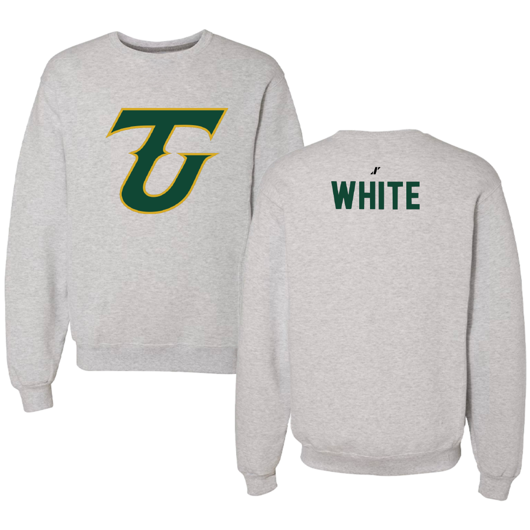 Tiffin University TF and XC Light Gray Crewneck - Jaylen White