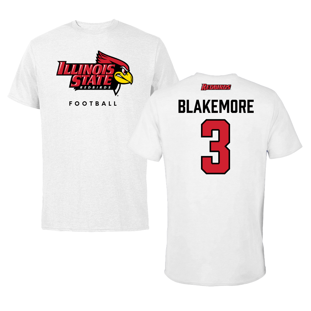 Illinois State University Football White Tee - #3 Mason King