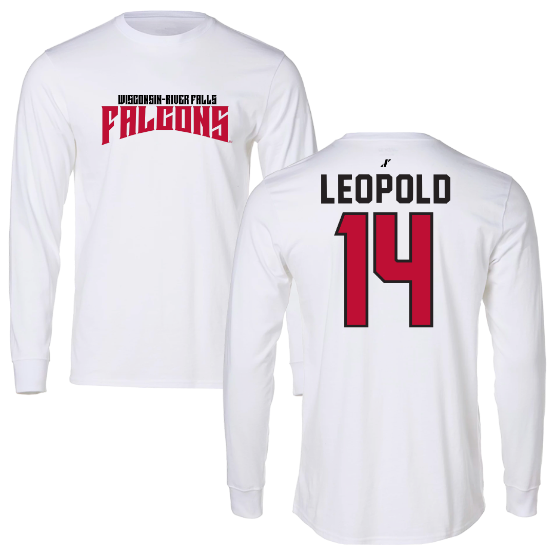 University of Wisconsin-River Falls Basketball White Classic Performance Long Sleeve - #14 Savannah Leopold