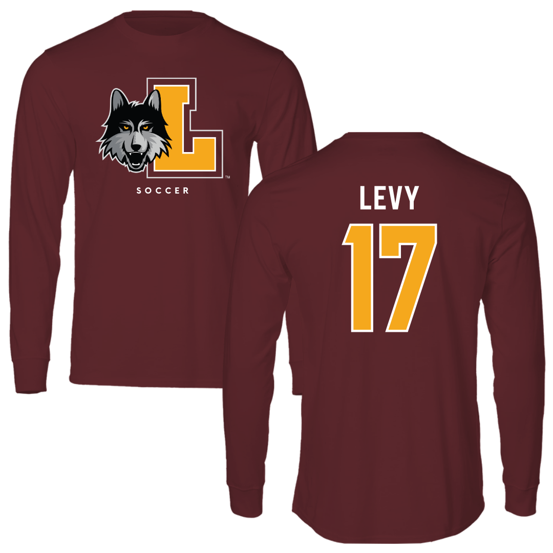 Loyola University-Chicago Soccer Maroon Mascot Performance Long Sleeve - #17 Dylan Levy