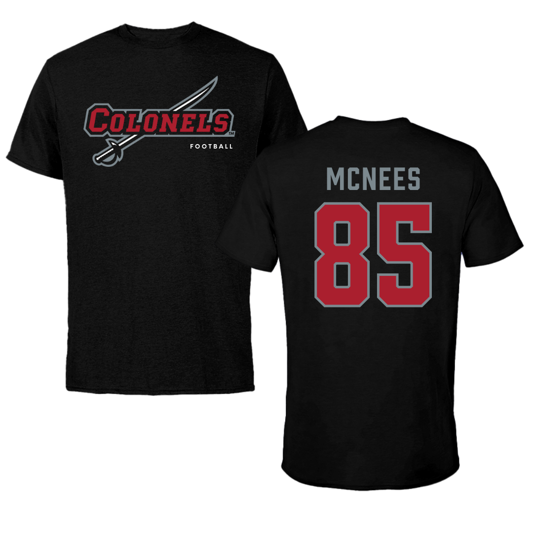 Nicholls State University Football Black Performance Tee - #85 Christian Mcnees