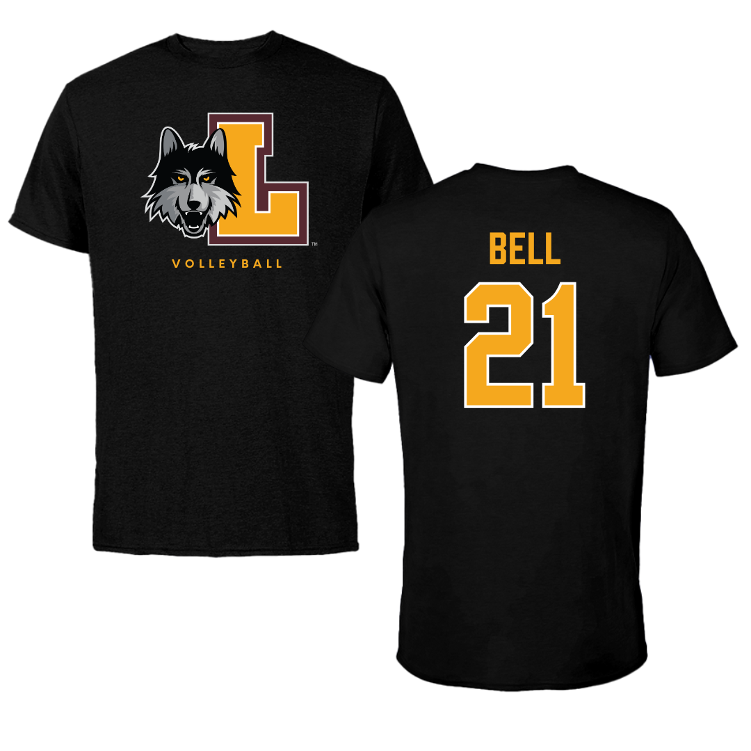 Loyola University-Chicago Volleyball Black Mascot Performance Tee - #21 Brad Bell