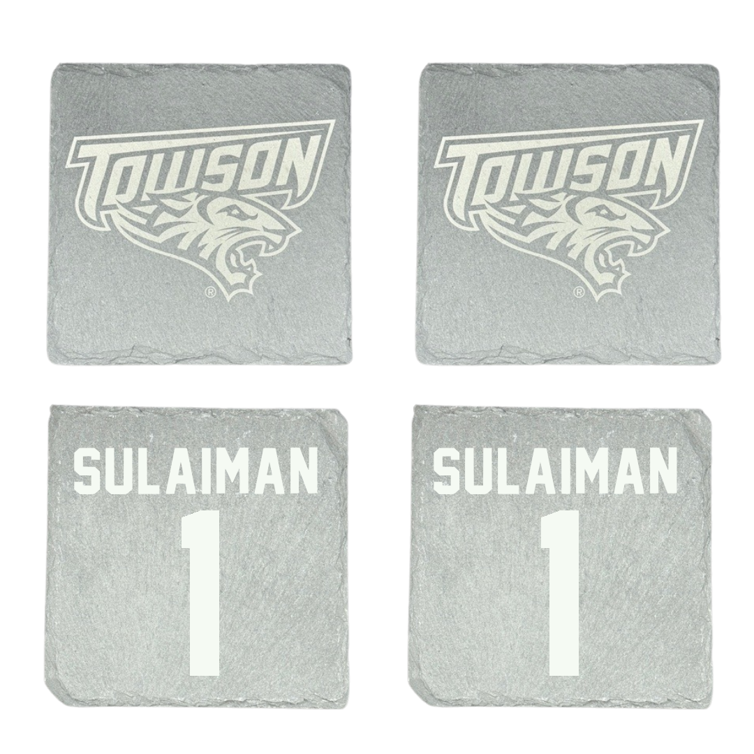 Towson University Basketball Stone Coaster (4 Pack)  - #1 Tomiwa Sulaiman