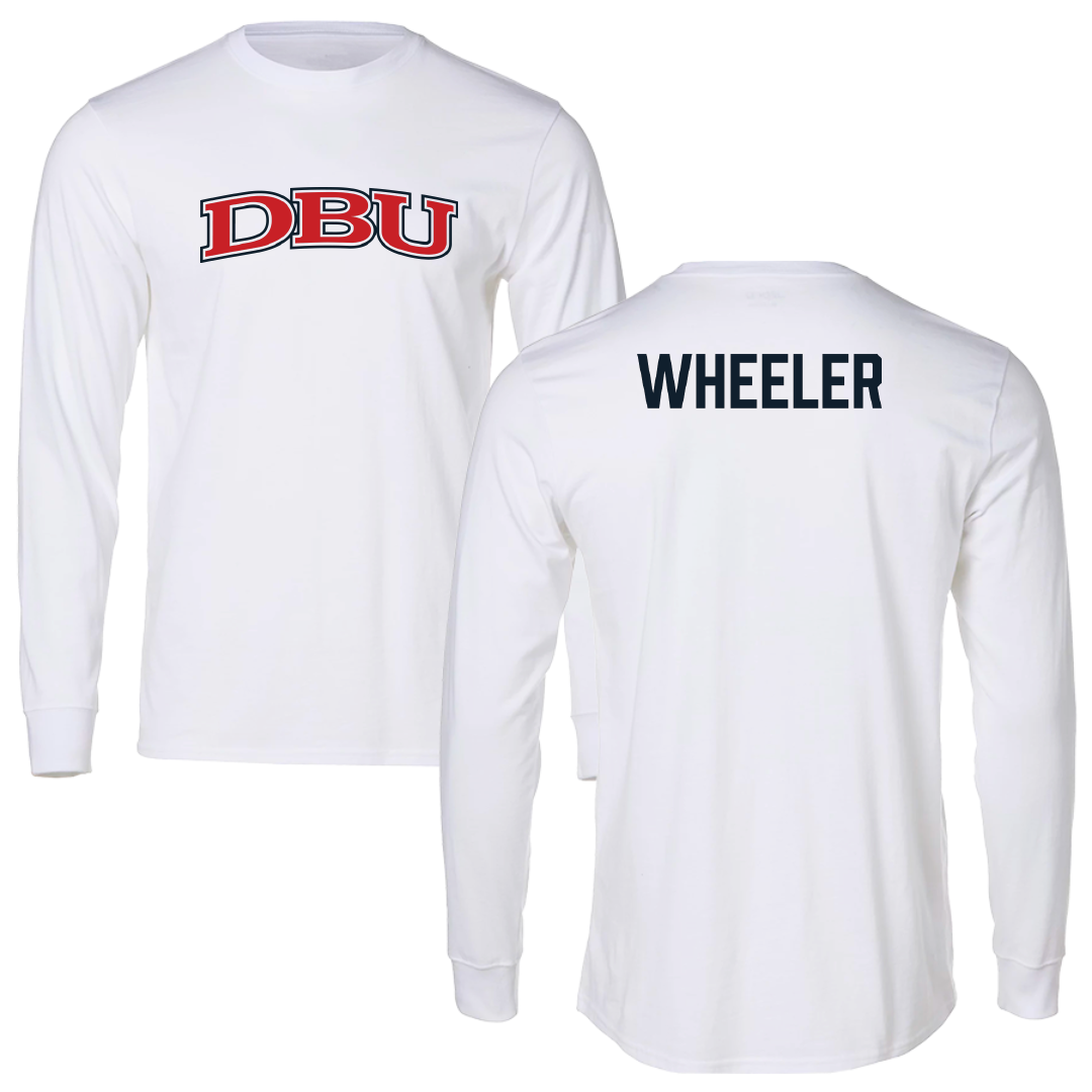 Dallas Baptist University TF and XC White Performance Long Sleeve - Cierra Wheeler