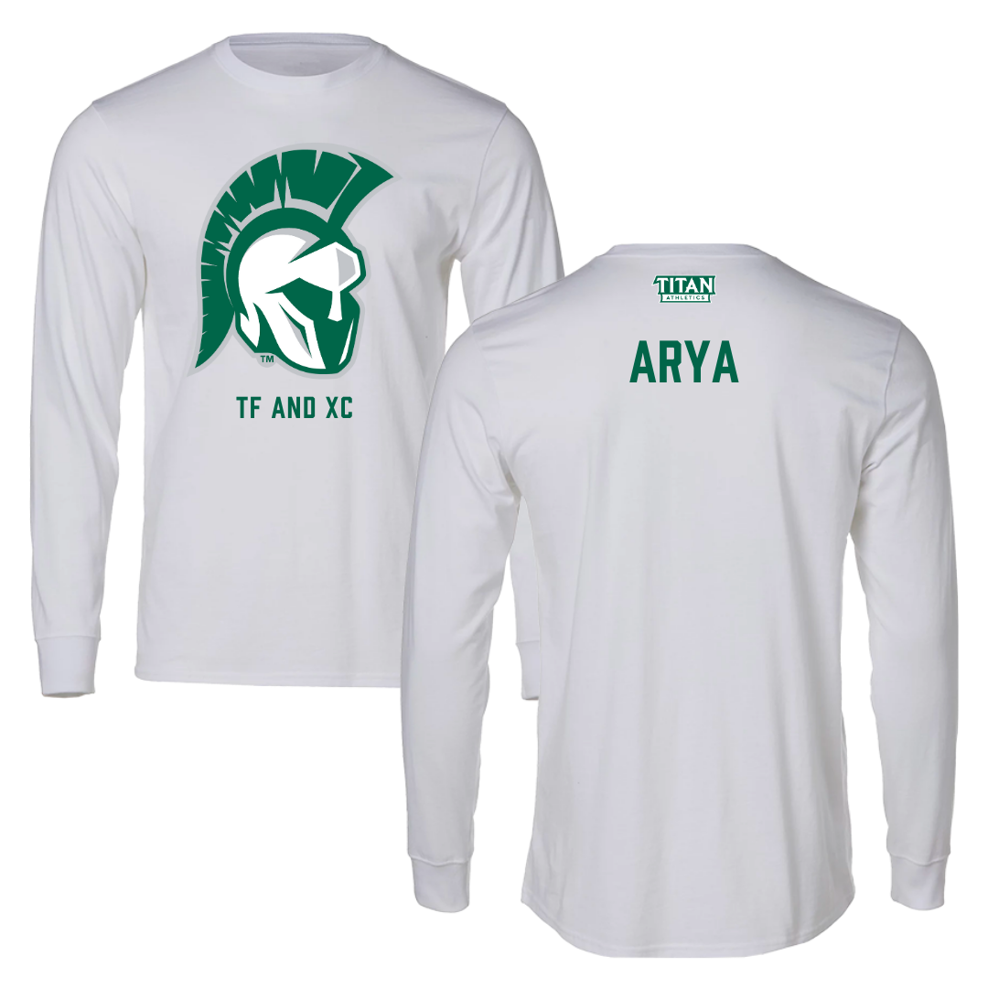 Illinois Wesleyan University TF and XC White Performance Long Sleeve - Justin Arya