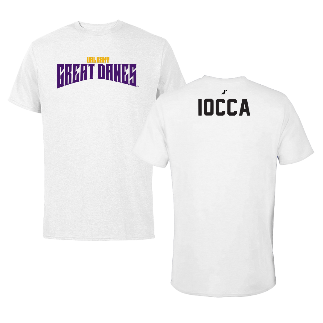 University at Albany TF and XC White Classic Performance Tee - Katie Iocca