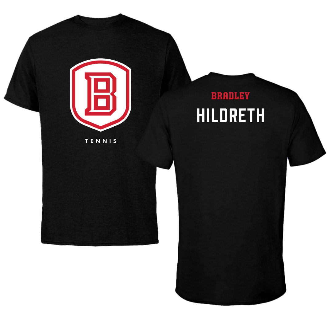 Bradley University Tennis Black Shield Performance Tee - Alexandra Hildreth