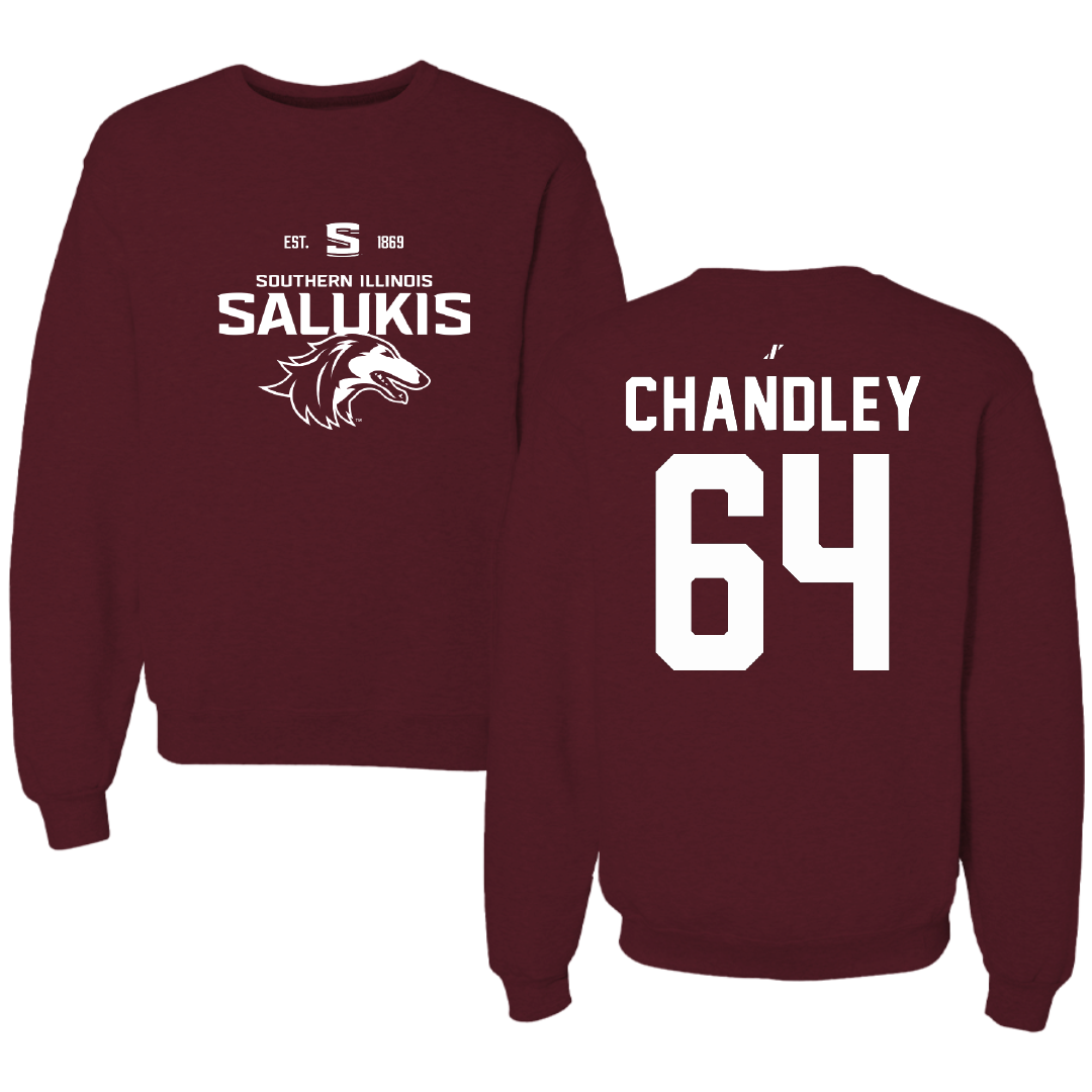Southern Illinois University at Carbondale Football Maroon General Crewneck - #64 Ryan Chandley