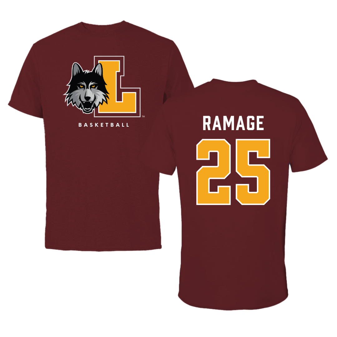 Loyola University-Chicago Basketball Maroon Mascot Performance Tee - #25 Mallory Ramage