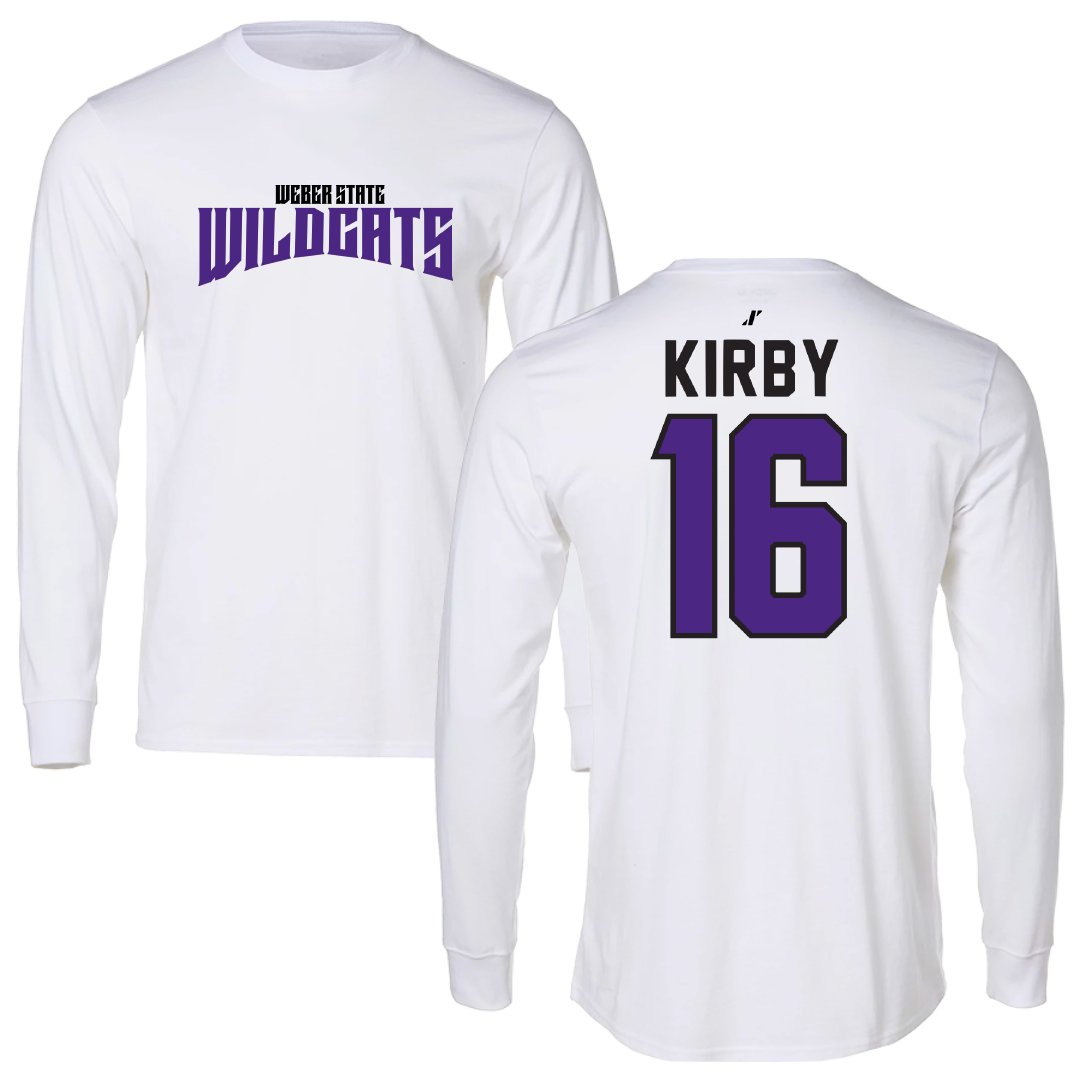 Weber State University Soccer White Classic Long Sleeve - #16 Grace Kirby
