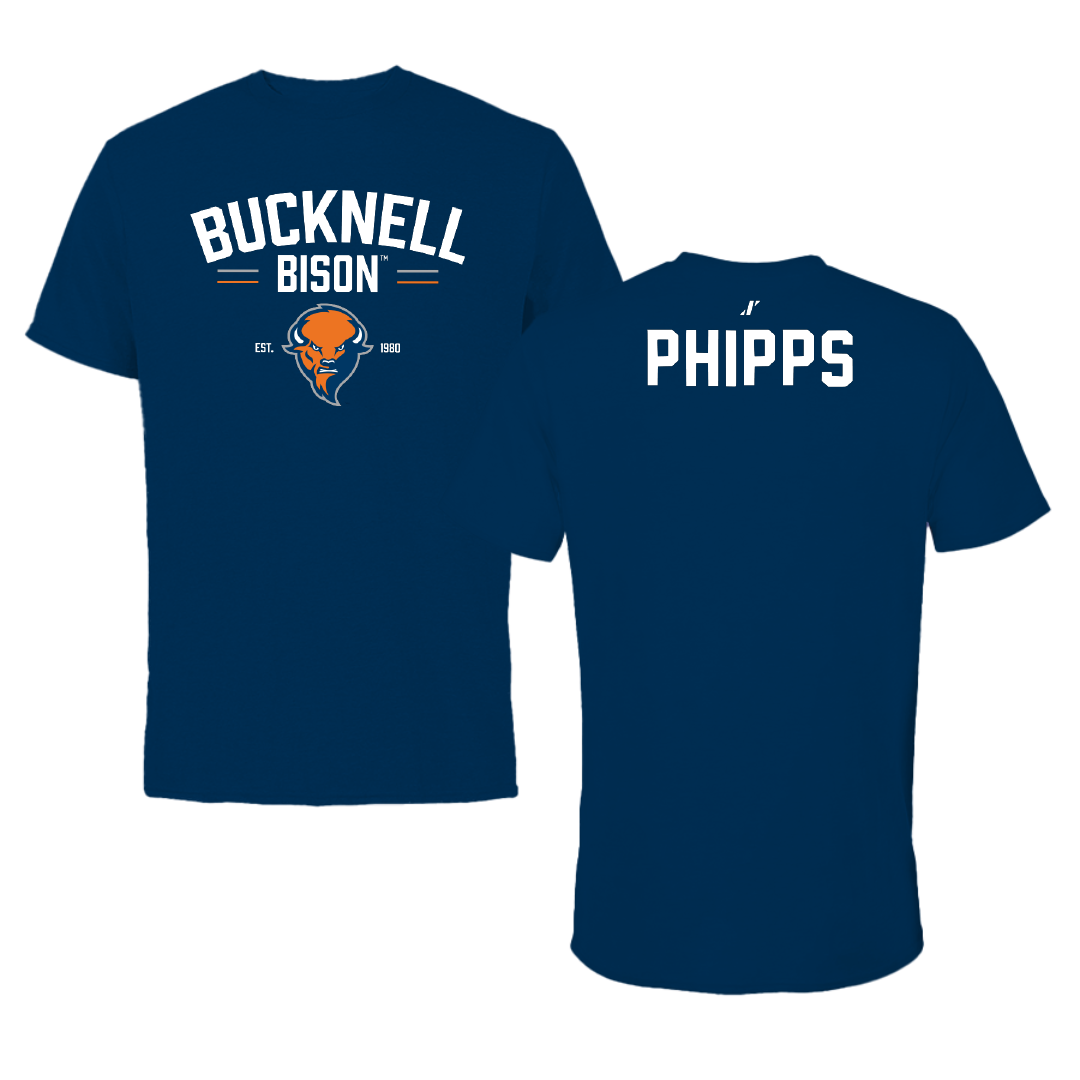 Bucknell University Wrestling Navy General Performance Tee - Kurt Phipps