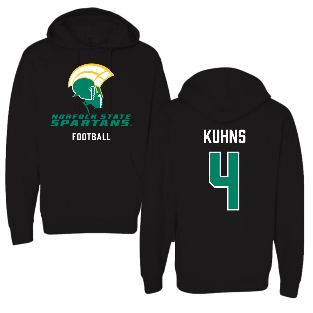 Norfolk State University Football Black Hoodie - #4 Otto Kuhns