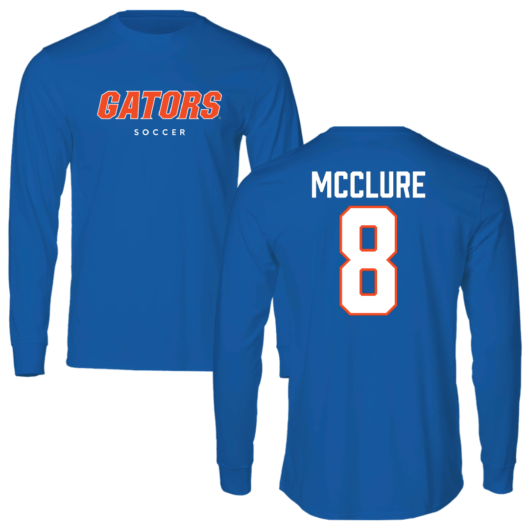 University of Florida Soccer True Royal Block Performance Long Sleeve - #8 Charlotte McClure