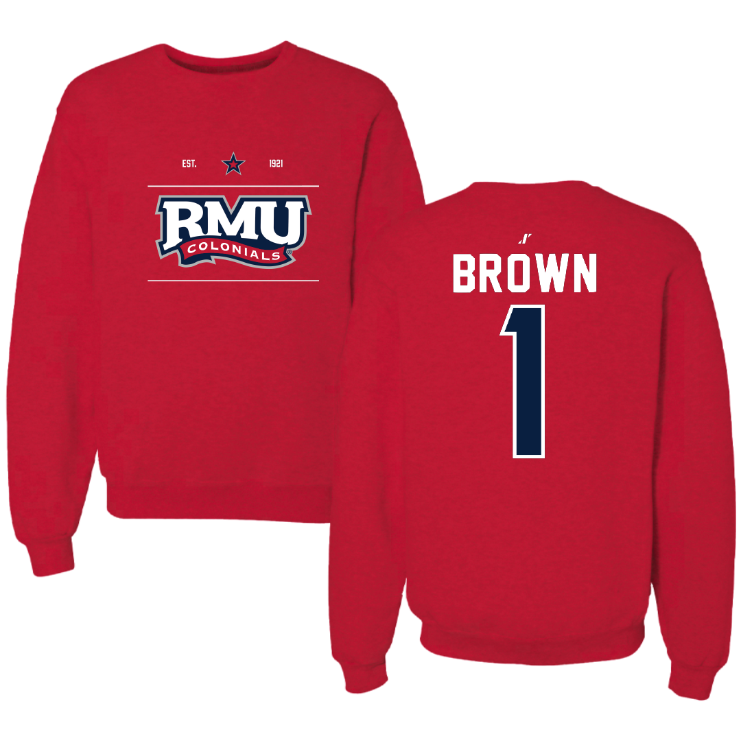 Robert Morris University Volleyball Red General Crewneck - #1 Kaitlyn Brown