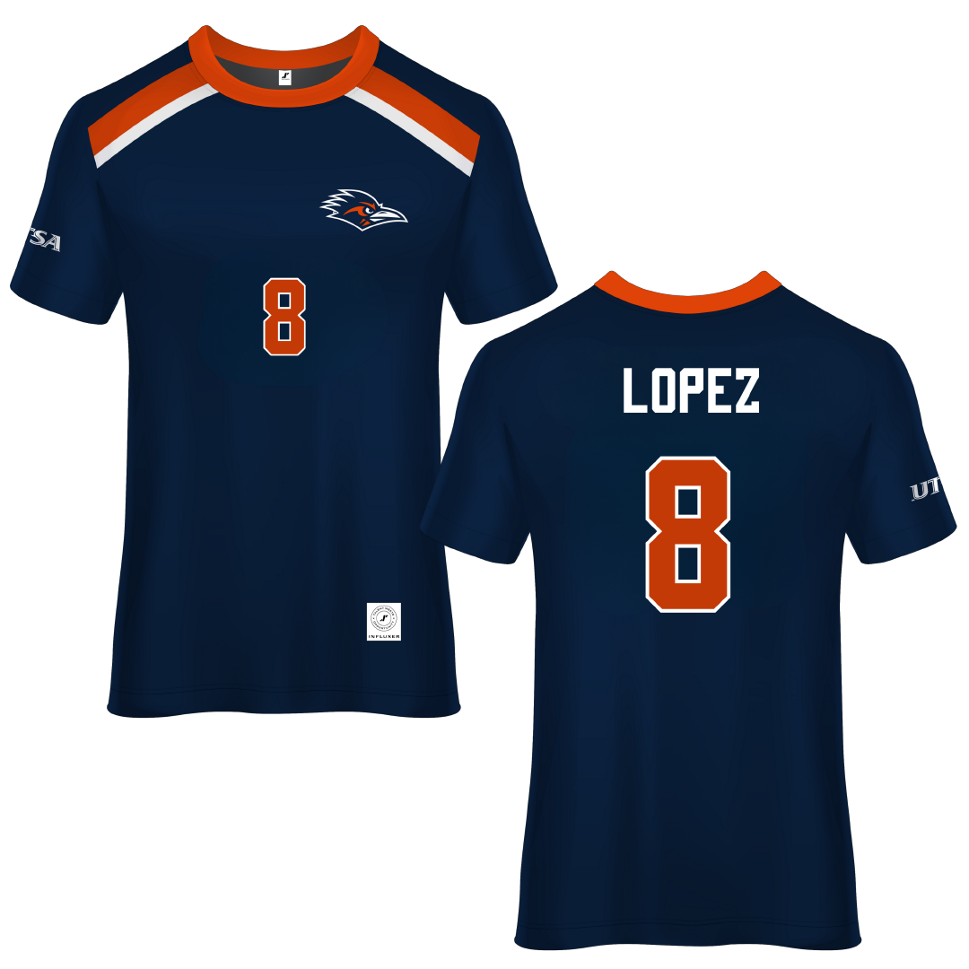 University of Texas at San Antonio Blue Soccer Jersey - #8 Haley Lopez