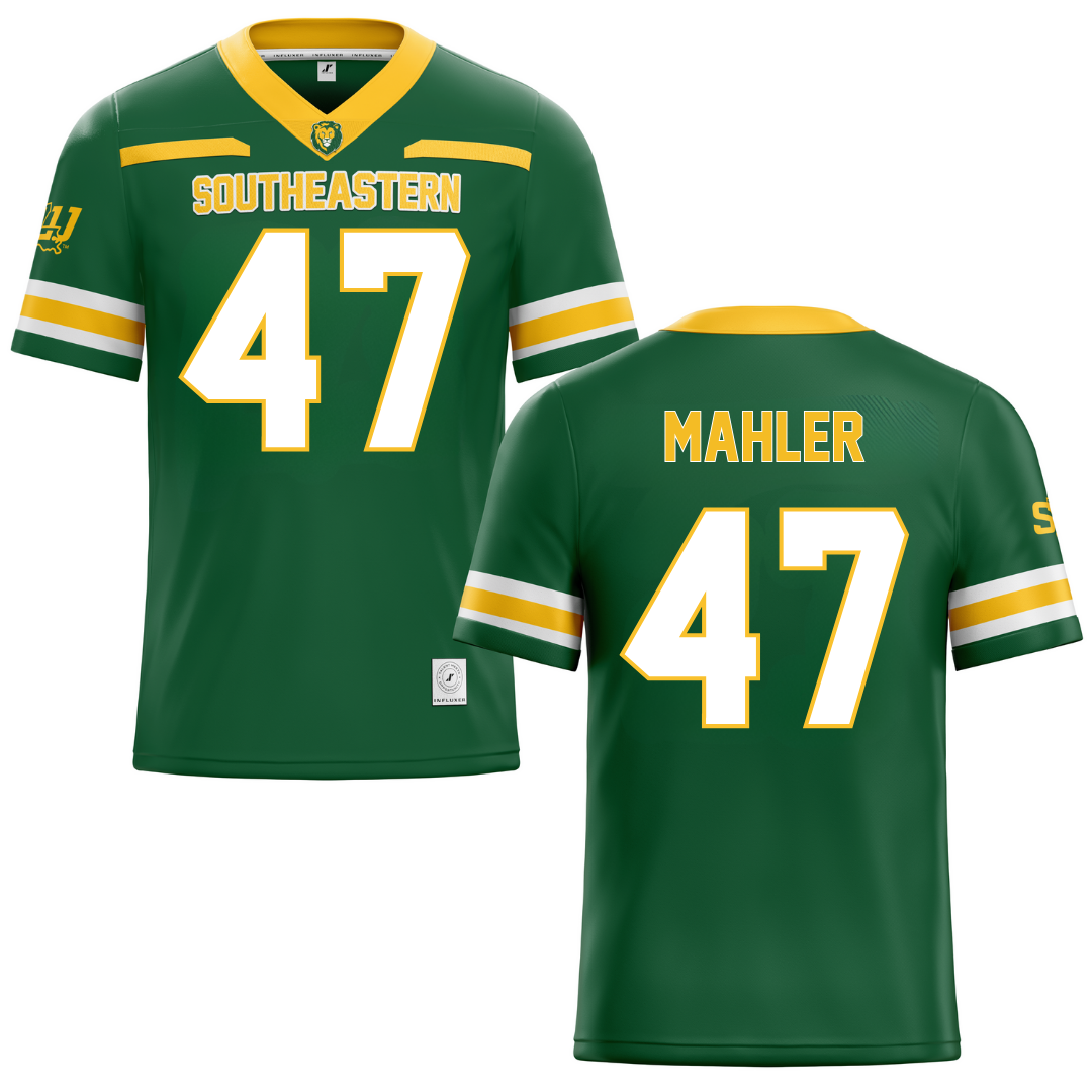 Southeastern Louisiana University Green Football Jersey - #47 Alec Mahler