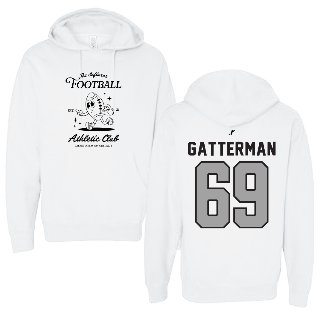 Football White Influxer Athletic Club Hoodie - #69 Dane Gatterman