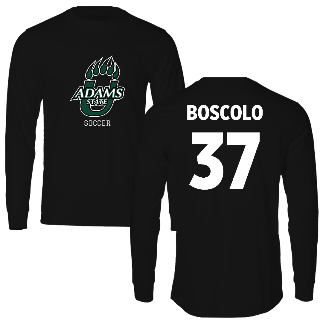 Adams State University Soccer Black State Performance Long Sleeve - #37 Francesco Boscolo