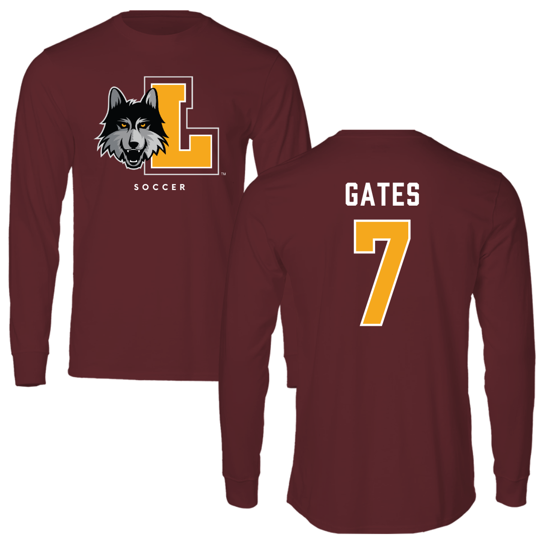 Loyola University-Chicago Soccer Maroon Mascot Performance Long Sleeve - #7 John Gates