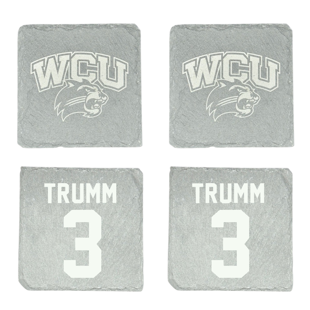 Western Carolina University Basketball Stone Coaster (4 Pack)  - #3 Reagan Trumm