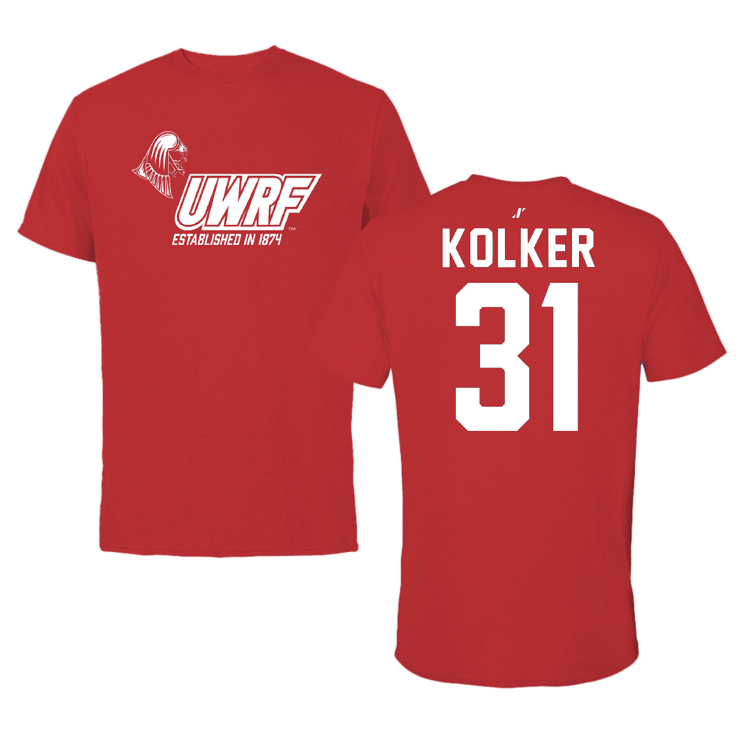 University of Wisconsin-River Falls Football Red General Tee - #31 Jaden Kolker