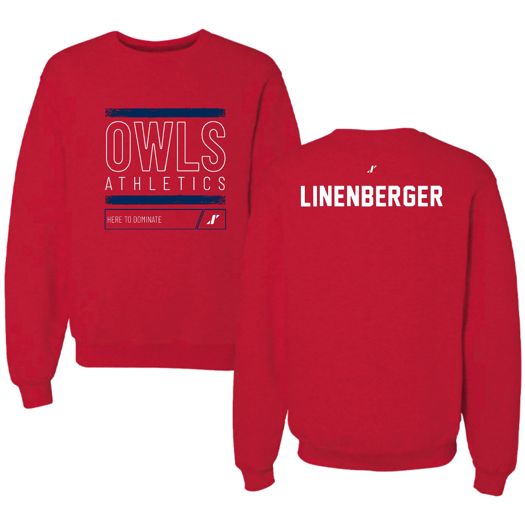 Florida Atlantic University Cheer Red Dominate Crewneck - Lauren Linenberger