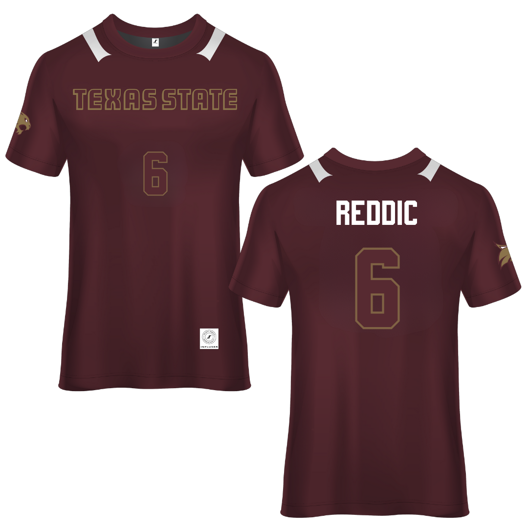 Texas State University Maroon Soccer Jersey - #6 Grace Reddic