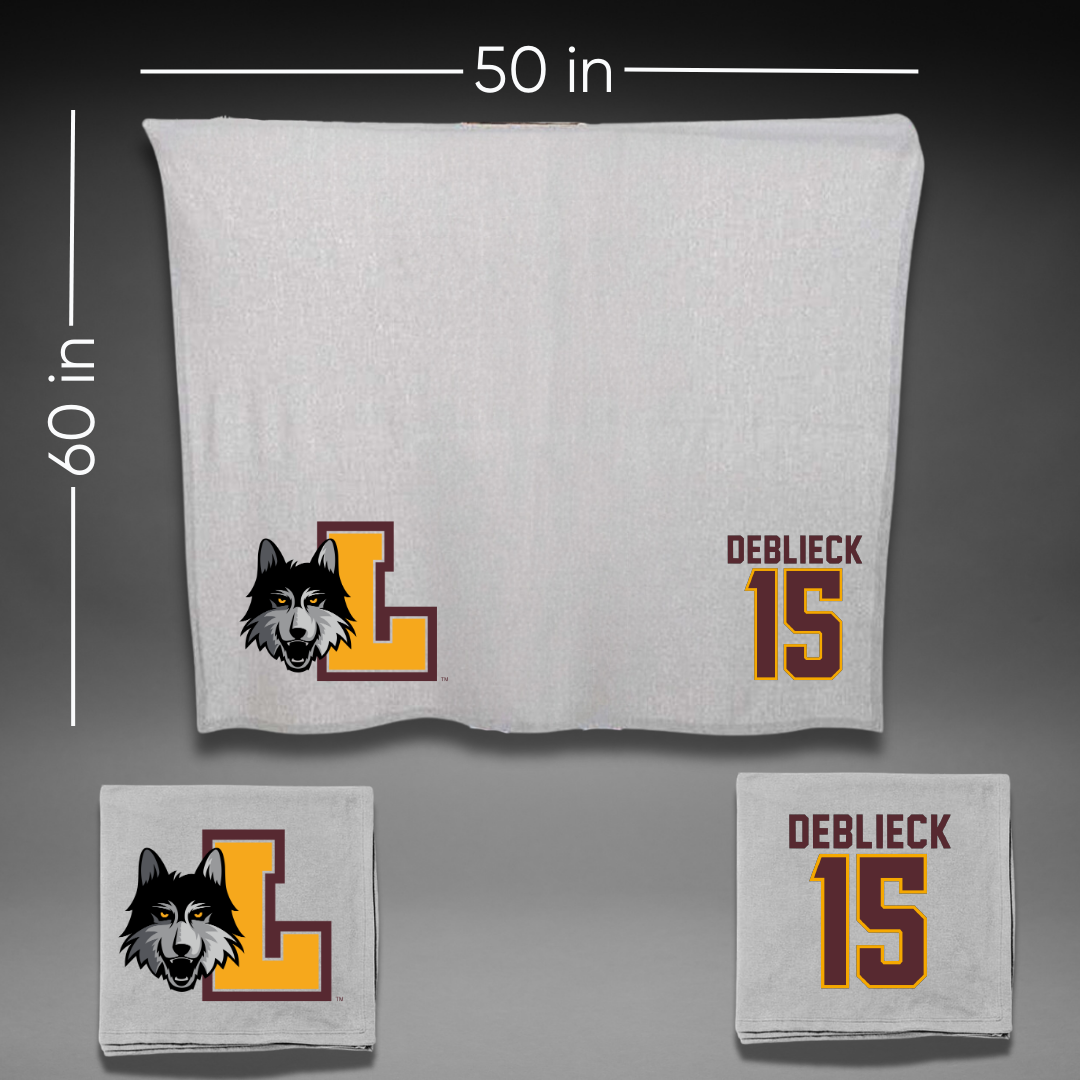 Loyola University-Chicago Volleyball Gray Blanket - #15 Avary DeBlieck