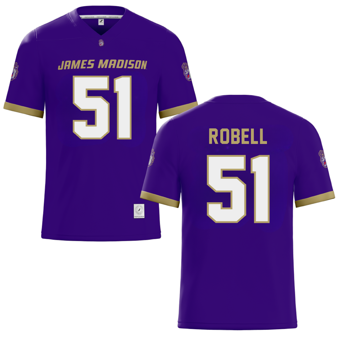 James Madison University Purple Football Jersey - #51 Riley Robell
