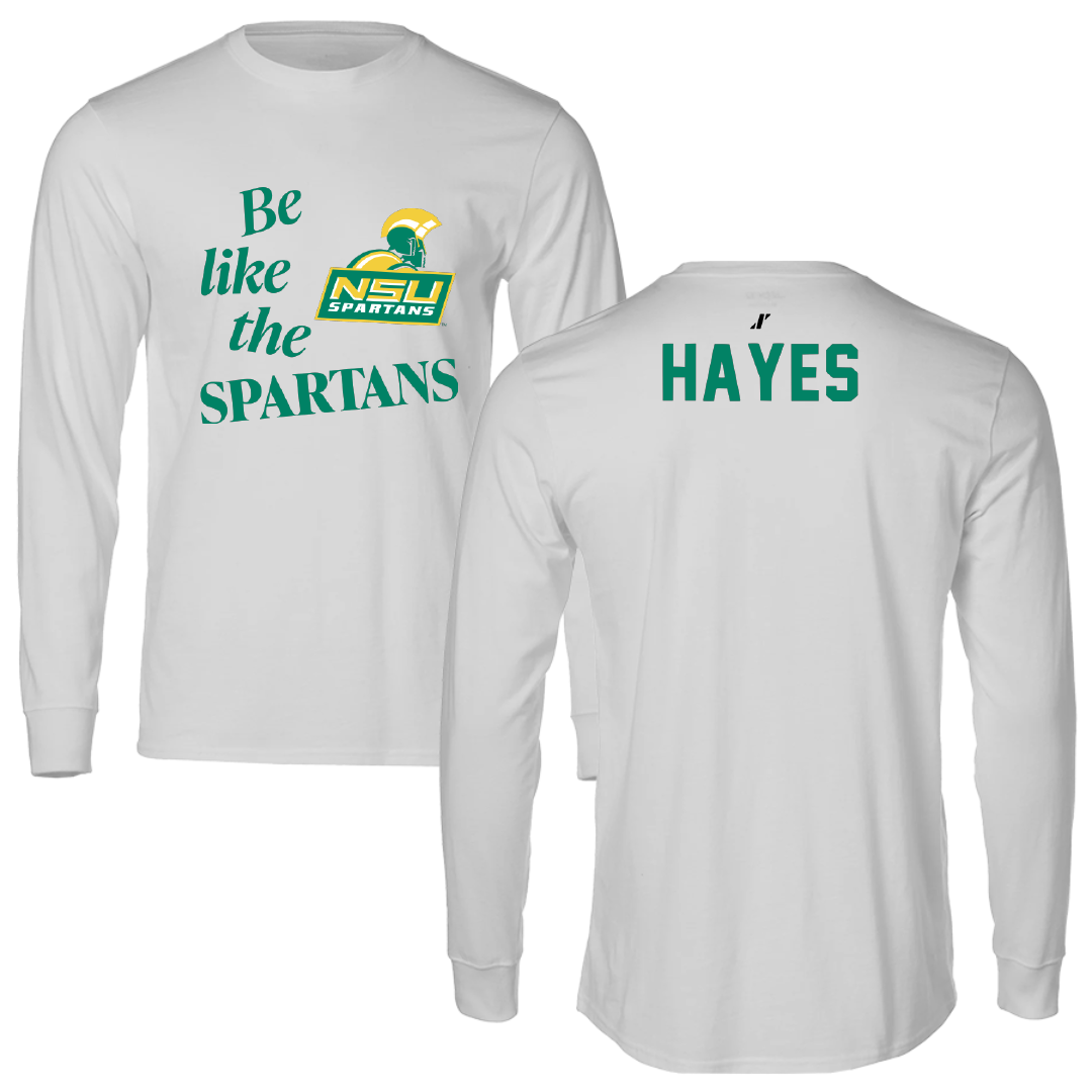 Norfolk State University TF and XC Light Gray Be Like Us Performance Long Sleeve - Savien Hayes