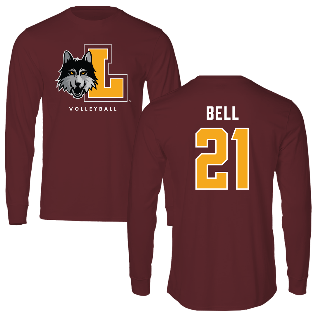 Loyola University-Chicago Volleyball Maroon Mascot Long Sleeve - #21 Brad Bell