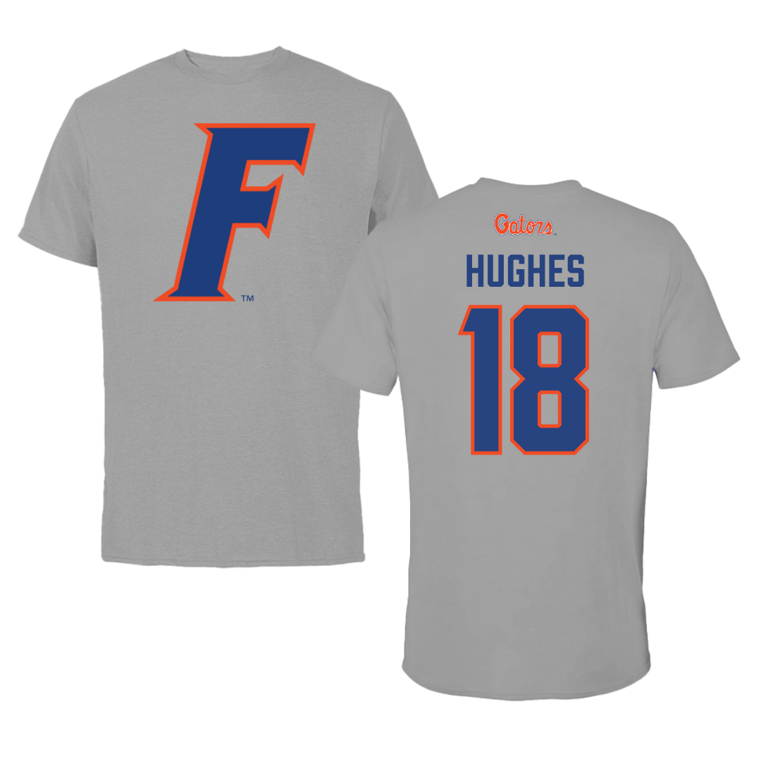 University of Florida Lacrosse Dark Gray Tee - #18 Samantha Hughes