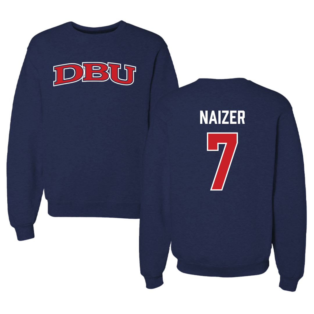 Dallas Baptist University Soccer Navy DBU Crewneck - #7 Kaleigh Naizer