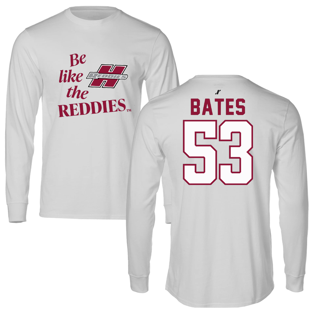 Henderson State University Baseball Light Gray Be Like Us Long Sleeve - #53 Christian Bates