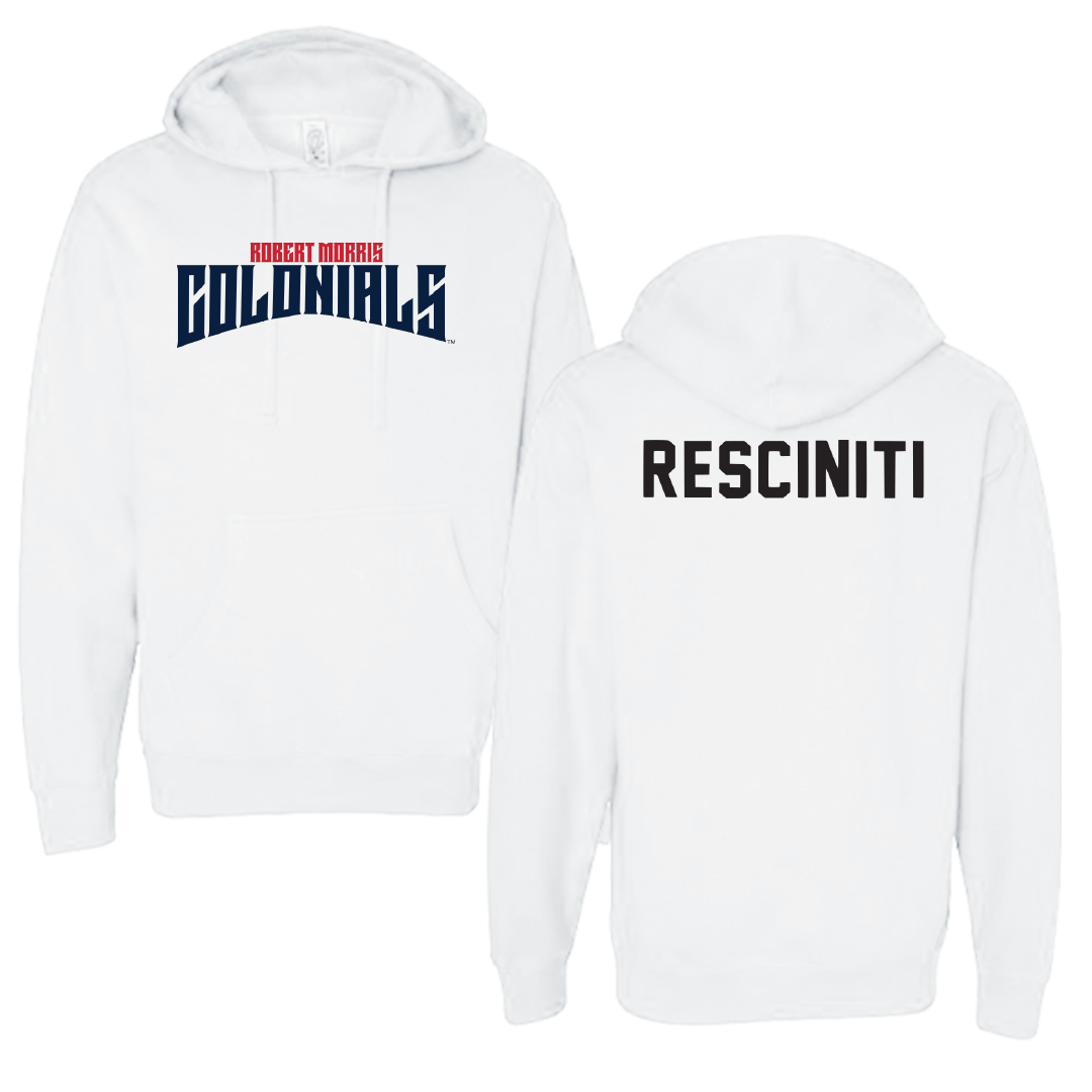 Robert Morris University TF and XC White Classic Hoodie - Madelyn Resciniti