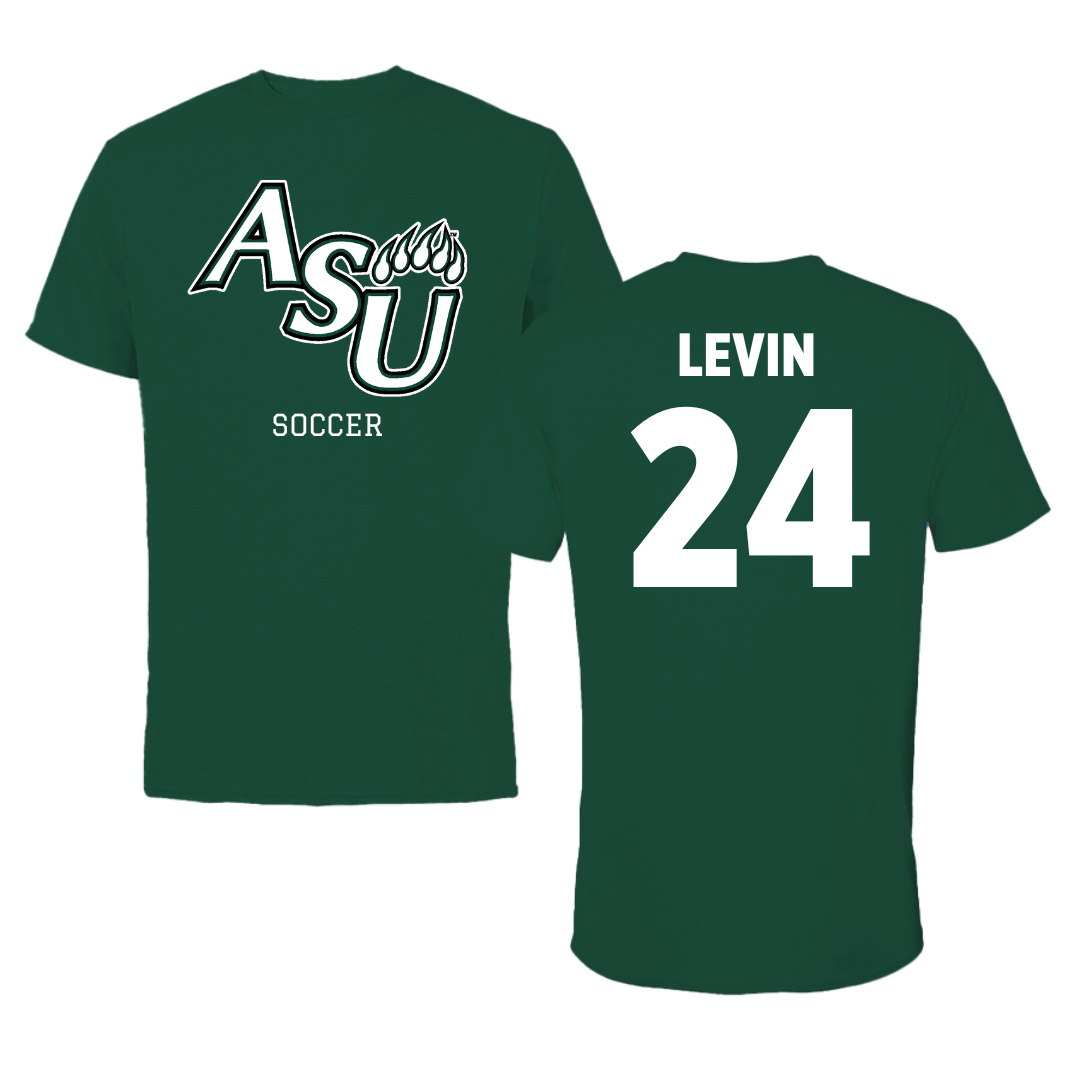 Adams State University Soccer Green Performance Tee - #24 Denali Levin