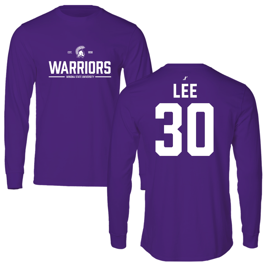 Winona State University Baseball Purple General Long Sleeve - #30 Peyton Lee