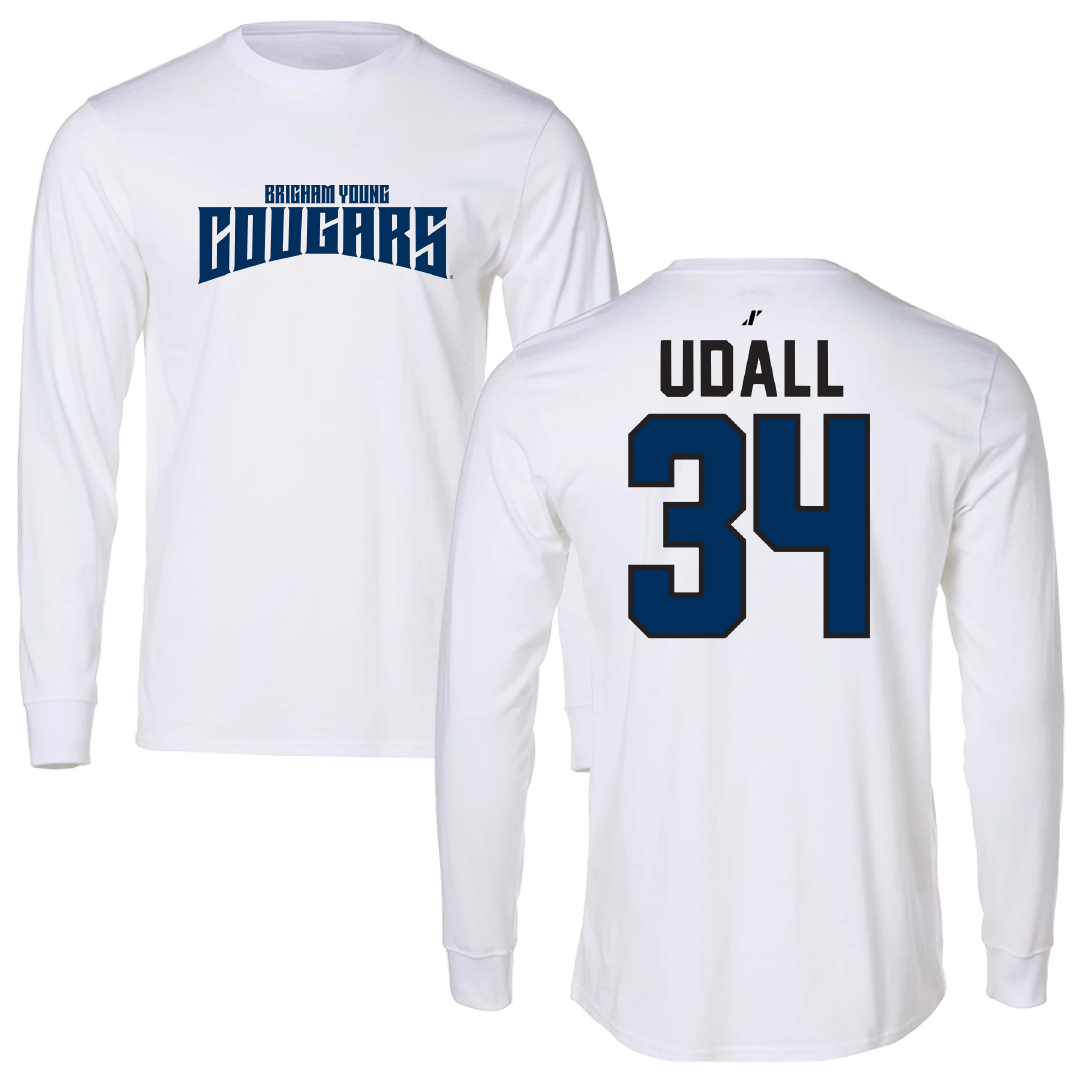 Brigham Young University Softball White Classic Performance Long Sleeve - #34 Madison Udall