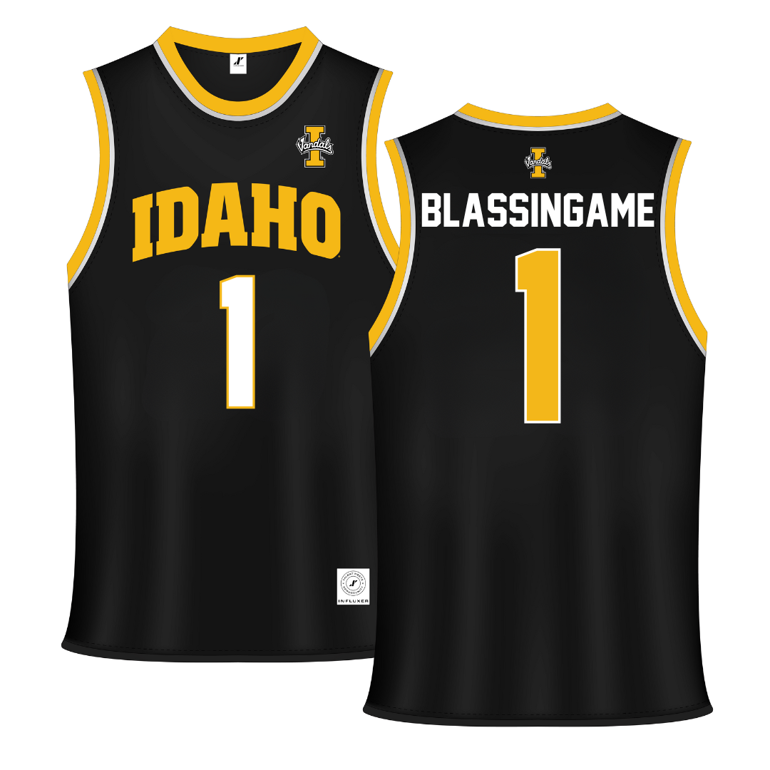 University of Idaho Black Basketball Jersey - #1 Trevon Blassingame