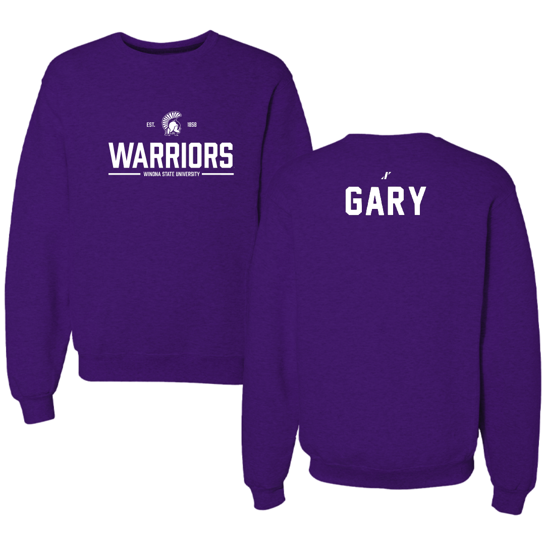Winona State University Tennis Purple General Crewneck - Skylar Gary