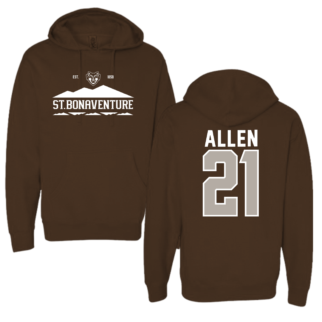 St. Bonaventure University Soccer Brown General Hoodie - #21 Olivia Allen