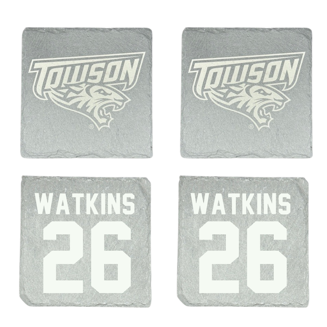 Towson University Football Stone Coaster (4 Pack)  - #26 Christopher Watkins