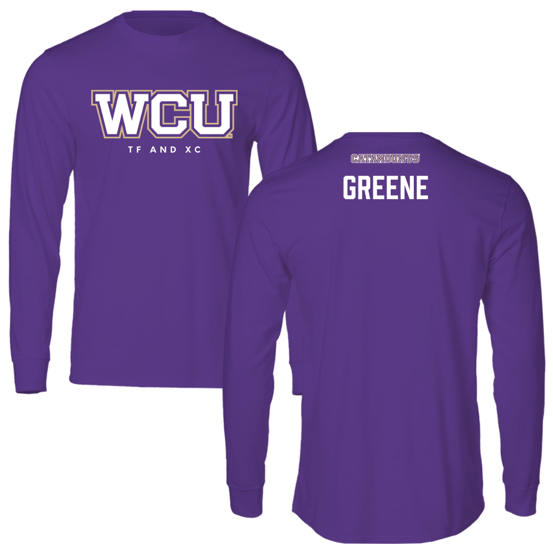 Western Carolina University TF and XC Royal Purple Performance Long Sleeve - Jasmine Greene