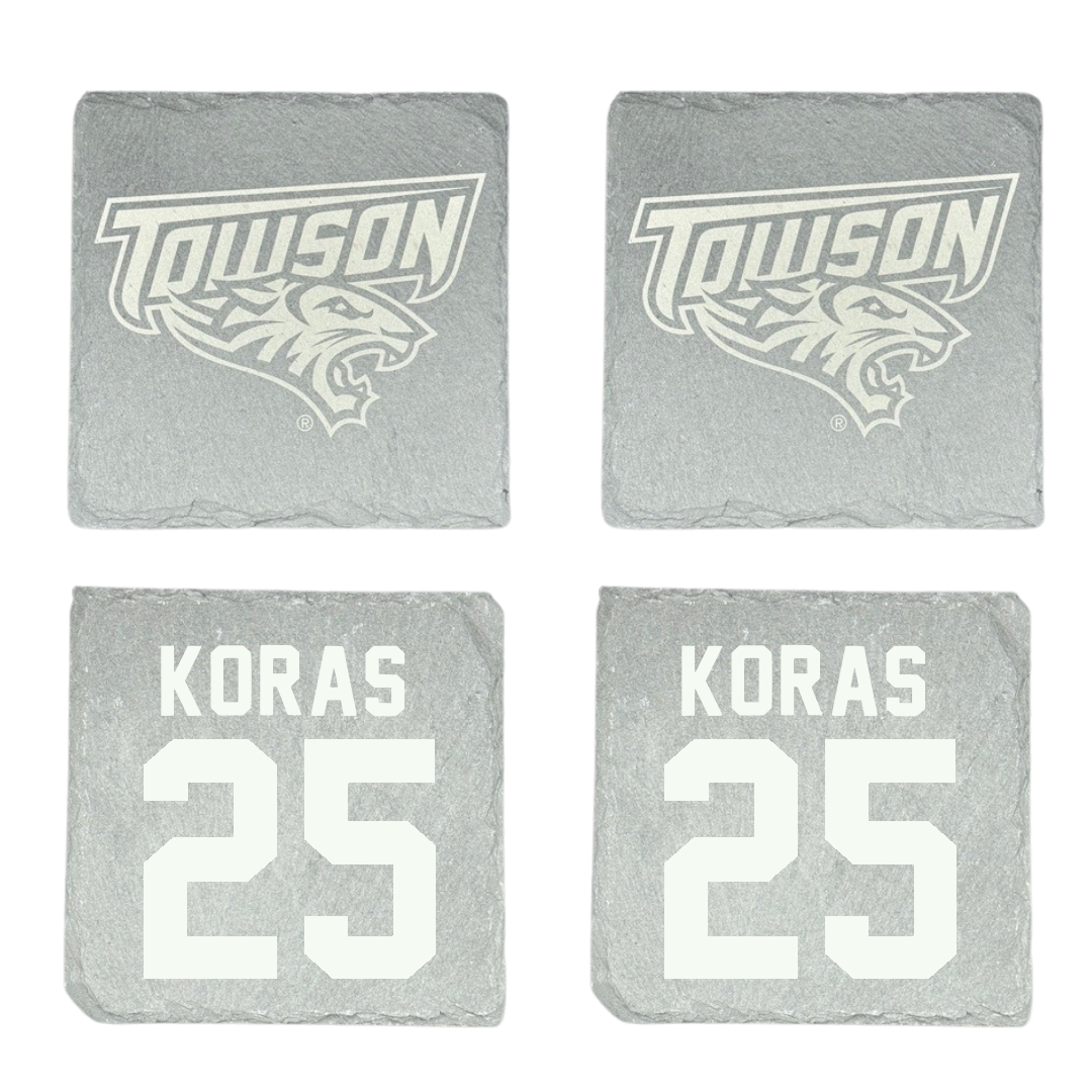 Towson University Lacrosse Stone Coaster (4 Pack)  - #25 Halley Koras