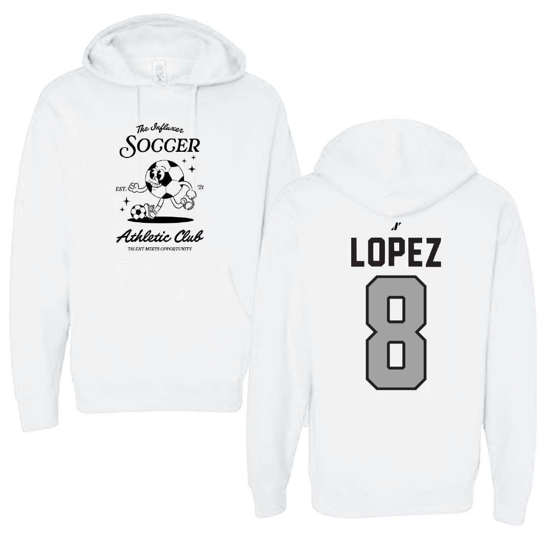 Soccer White Influxer Athletic Club Hoodie - #8 Haley Lopez